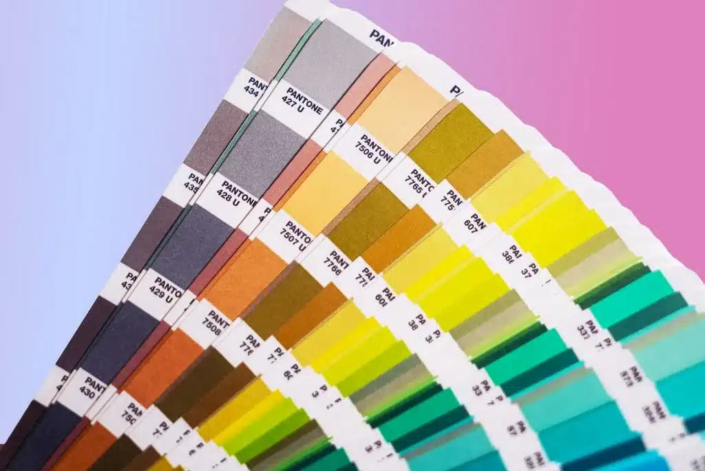 pantone swatches spread out